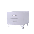 Bedroom Furniture 3 Drawer Bedside Table Silver Mirror Nightstand for Home Hotel